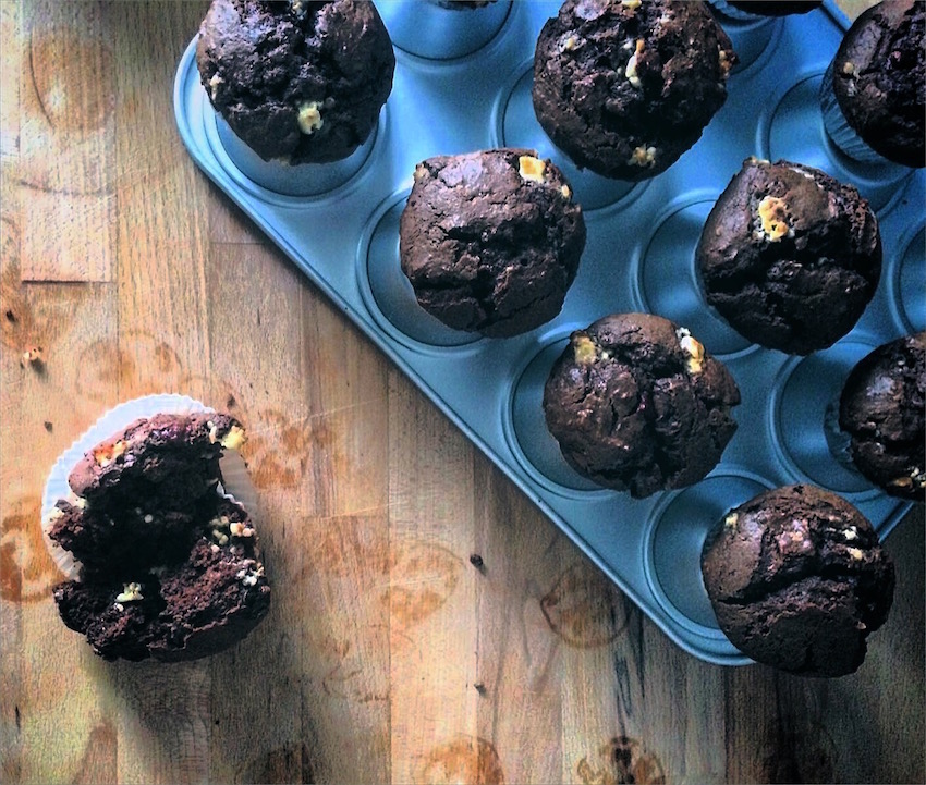 1. Blog-Geburtstag - Ein Häppchen Liebe - Triple Chocolate Muffins